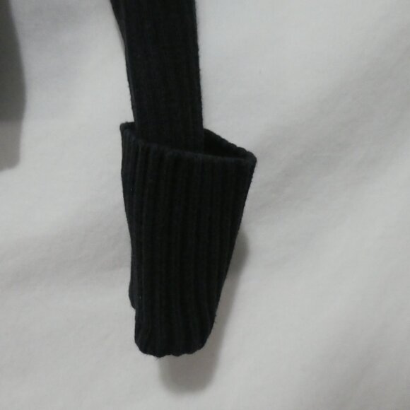 DKNY JEANS | small | Black Ribbed Bold Logo Front Turtelneck Sweater - Picture 16 of 16